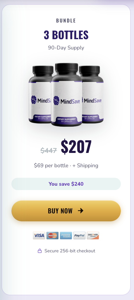 MindSave 3 bottle package